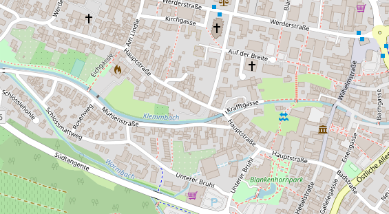 Zahnarzt auf Satellitenbild