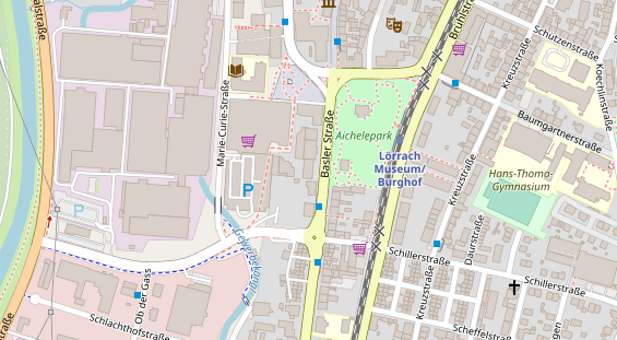 Zahnarzt auf Satellitenbild