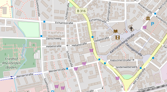 Zahnarzt auf Satellitenbild