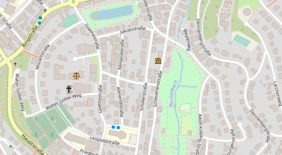 Zahnarzt auf Satellitenbild