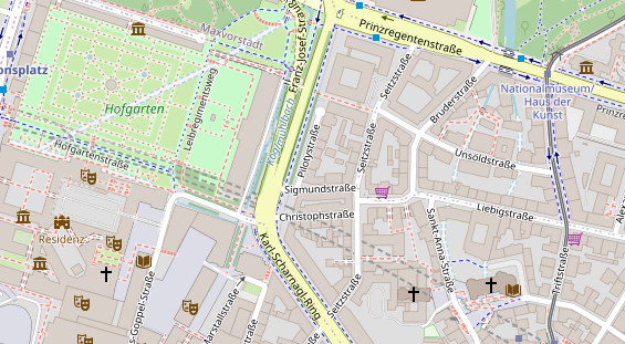 Zahnarzt auf Satellitenbild