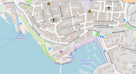 Zahnarzt auf Satellitenbild