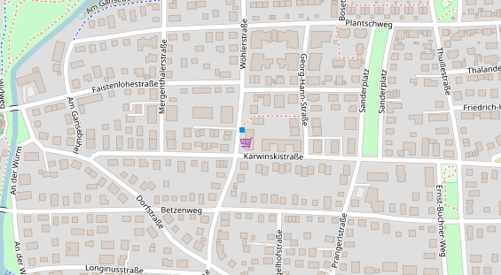 Zahnarzt auf Satellitenbild