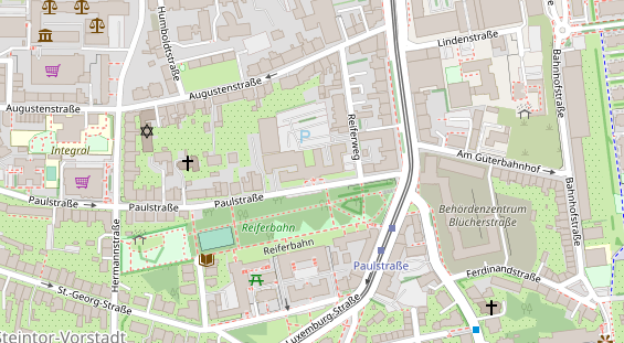 Zahnarzt auf Satellitenbild