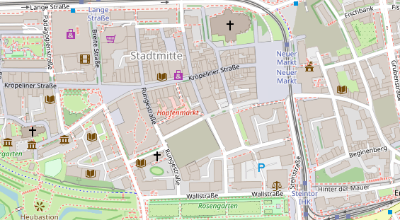 Zahnarzt auf Satellitenbild