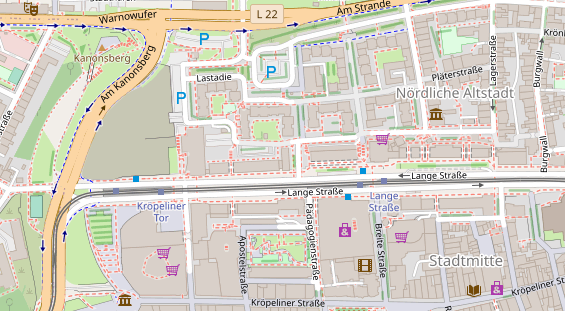 Zahnarzt auf Satellitenbild