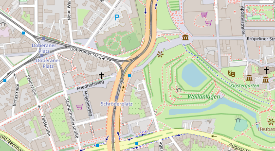 Zahnarzt auf Satellitenbild