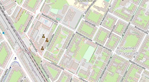 Zahnarzt auf Satellitenbild