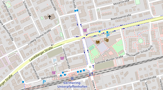 Zahnarzt auf Satellitenbild