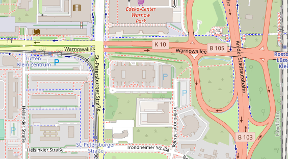 Zahnarzt auf Satellitenbild