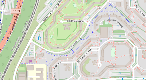 Zahnarzt auf Satellitenbild