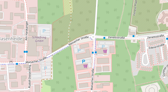 Zahnarzt auf Satellitenbild
