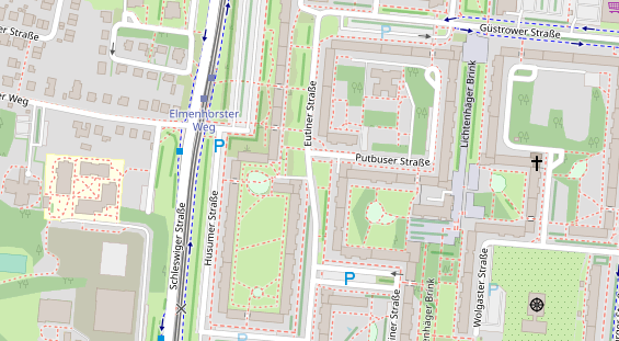 Zahnarzt auf Satellitenbild