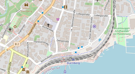 Zahnarzt auf Satellitenbild