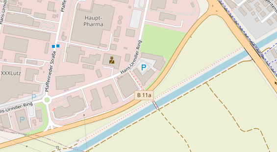 Zahnarzt auf Satellitenbild