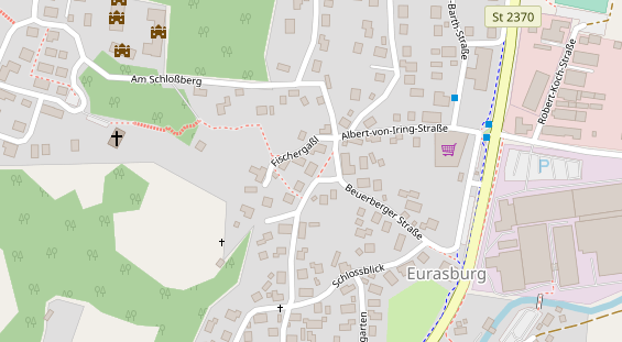 Zahnarzt auf Satellitenbild