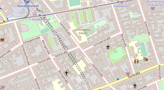 Zahnarzt auf Satellitenbild