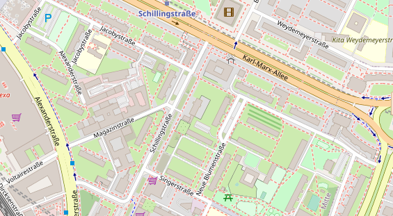 Zahnarzt auf Satellitenbild