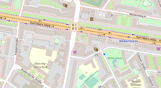 Zahnarzt auf Satellitenbild