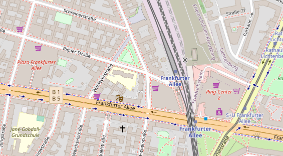 Zahnarzt auf Satellitenbild