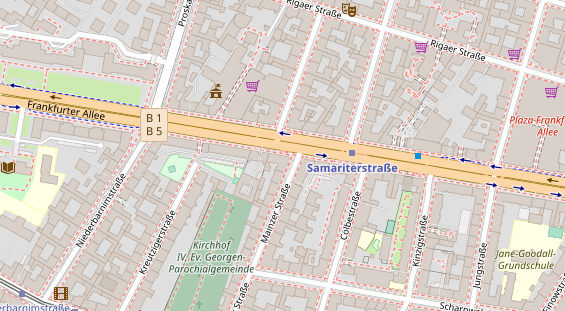 Zahnarzt auf Satellitenbild