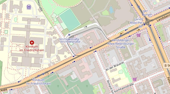 Zahnarzt auf Satellitenbild