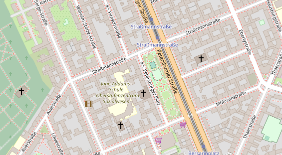 Zahnarzt auf Satellitenbild