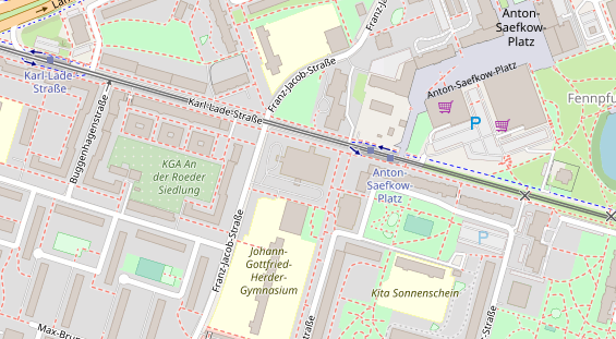 Zahnarzt auf Satellitenbild