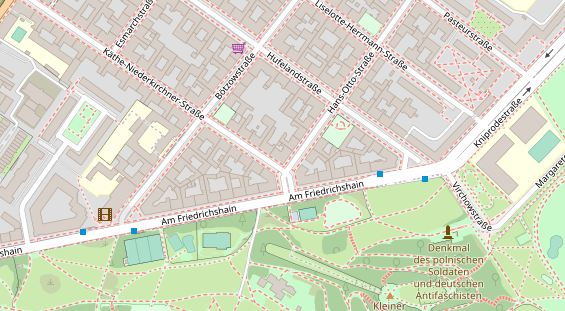 Zahnarzt auf Satellitenbild