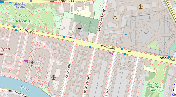 Zahnarzt auf Satellitenbild