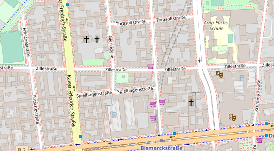 Zahnarzt auf Satellitenbild