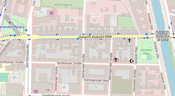 Zahnarzt auf Satellitenbild