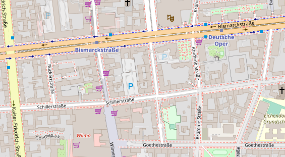 Zahnarzt auf Satellitenbild