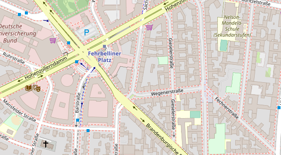 Zahnarzt auf Satellitenbild