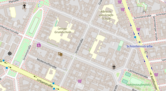 Zahnarzt auf Satellitenbild