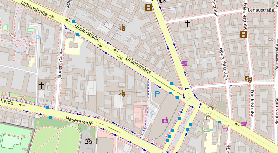 Zahnarzt auf Satellitenbild