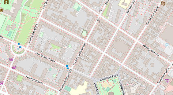 Zahnarzt auf Satellitenbild