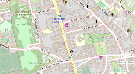 Zahnarzt auf Satellitenbild