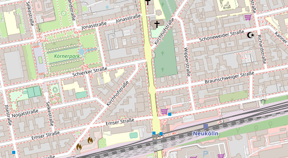 Zahnarzt auf Satellitenbild