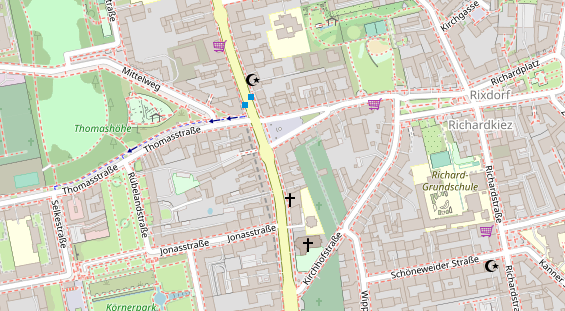 Zahnarzt auf Satellitenbild