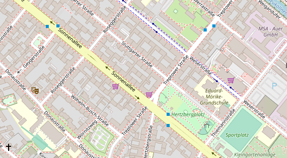 Zahnarzt auf Satellitenbild