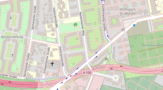 Zahnarzt auf Satellitenbild