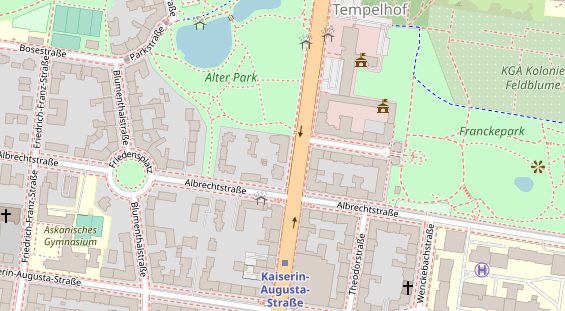 Zahnarzt auf Satellitenbild