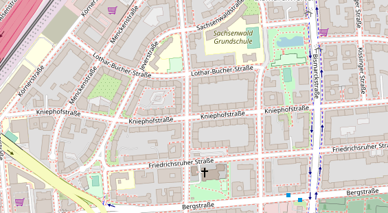 Zahnarzt auf Satellitenbild