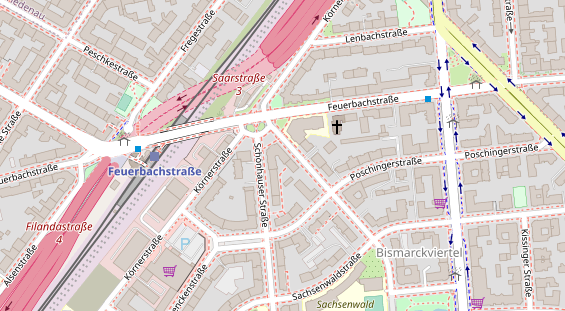 Zahnarzt auf Satellitenbild