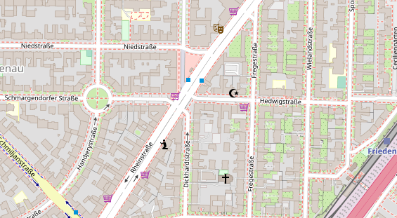 Zahnarzt auf Satellitenbild