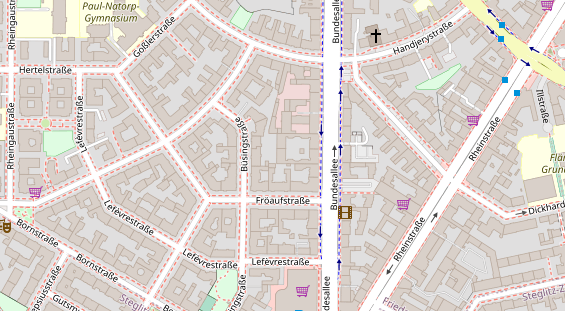 Zahnarzt auf Satellitenbild