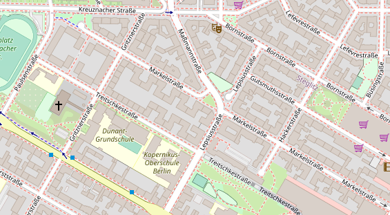 Zahnarzt auf Satellitenbild