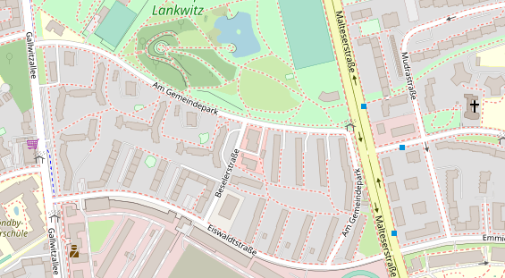 Zahnarzt auf Satellitenbild