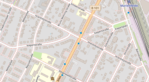 Zahnarzt auf Satellitenbild